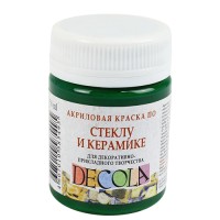 Акриловая краска по стеклу и керамике, 50 мл, зеленый средний, DECOLA 4028722