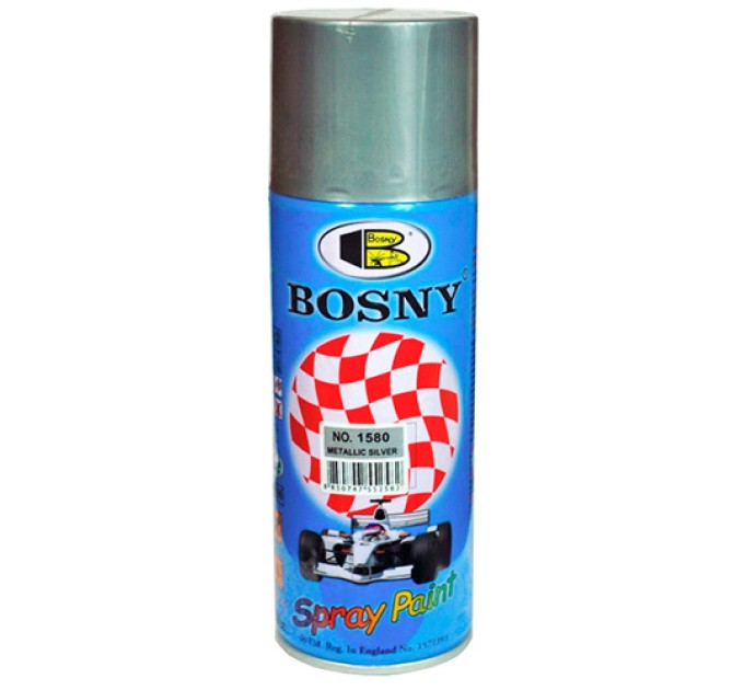 Краска аэрозольная акриловая серебряный металлик, 400 мл 1580BS