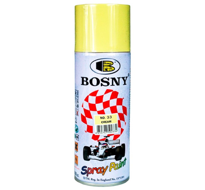 Краска аэрозольная акриловая кремовая, 400 мл 33BS