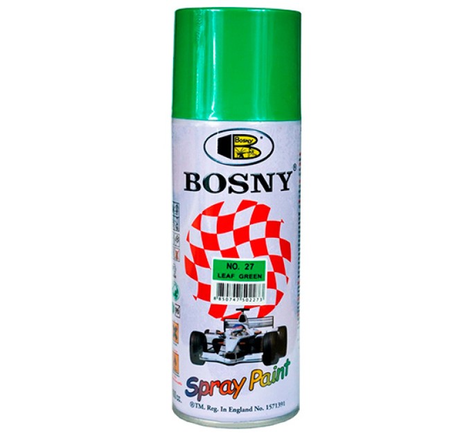 Краска аэрозольная акриловая зеленый лист, 400 мл 27BS