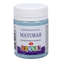 Акрил 50 мл, матовая, серо-голубая, DECOLA 14328536