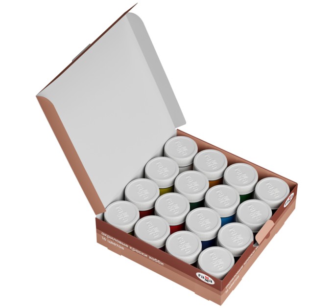 Акрил 16 цветов/20 мл, «Хобби» 1401201