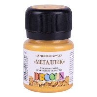 Акриловая краска 20 мл, металлик, золото инков, DECOLA 4926969