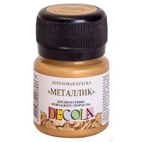 Акриловая краска 20 мл, металлик, золото майя, DECOLA 4926973