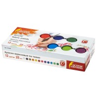 Акрил по ткани 12 цветов/25 мл, «Остров сокровищ» 191694