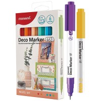 Набор акриловых маркеров Deco Marker FX 463, «Пастель», 6 цветов, 0.7 мм