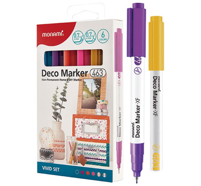 Набор акриловых маркеров Deco Marker FX, «Вивид», 6 цветов, 0.7 мм 463