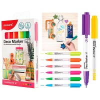 Набор акриловых маркеров Deco Marker FX, «Флуоресцентный», 6 цветов, 0.7 мм 463