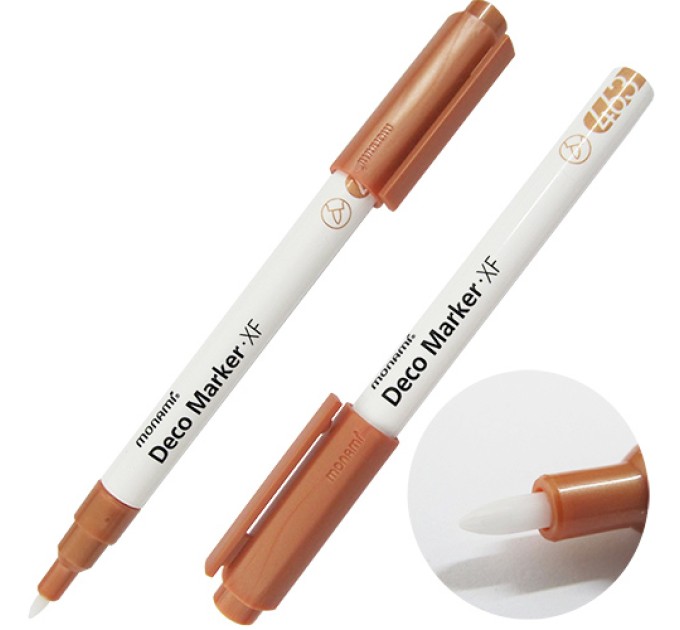 Акриловый маркер Deco Marker FX 463, «Металлик», коричневый, 0.7 мм