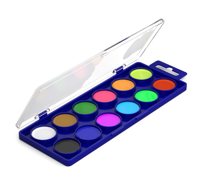 Акварель 12 цветов, неоновая, ArtBerry® Neon с УФ защитой яркости 41727