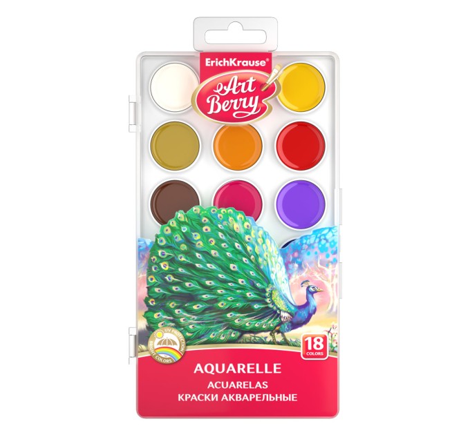 Акварель 18 цветов, ArtBerry® с УФ защитой яркости 41725