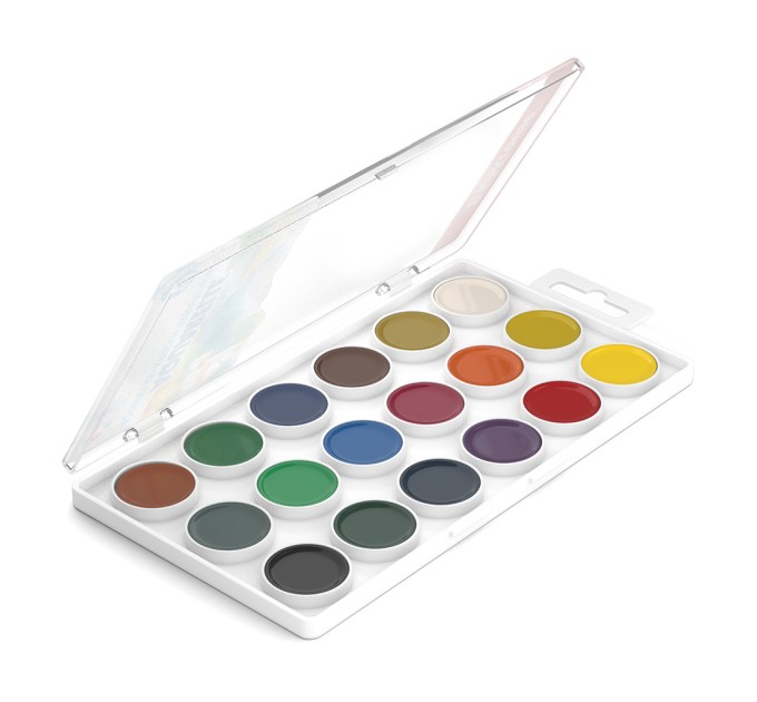 Акварель 18 цветов, без кисти, ErichKrause® 50582