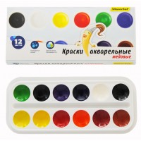 Акварель 12 цветов, медовая 961126-12