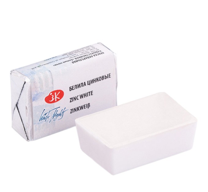 Акварель художественная 2.5 мл кювета, белила цинковые, «Белые Ночи» 1911100