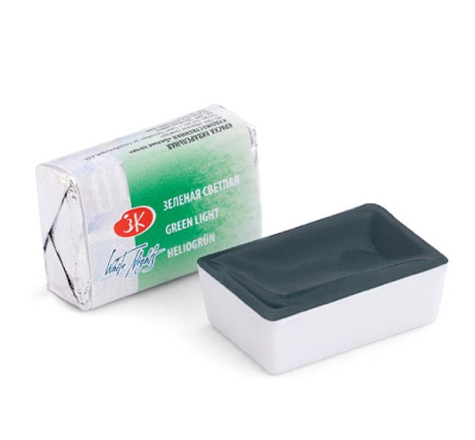 Акварель художественная 2.5 мл кювета, зеленая светлая, «Белые Ночи» 1911717