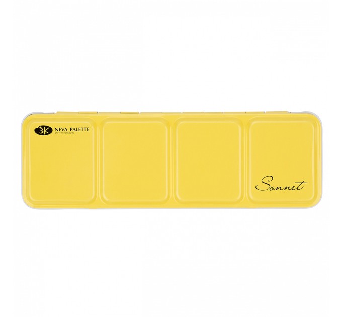 Акварель художественная 21 цвет, кюветы, металл. пенал, «Сонет» 351101514