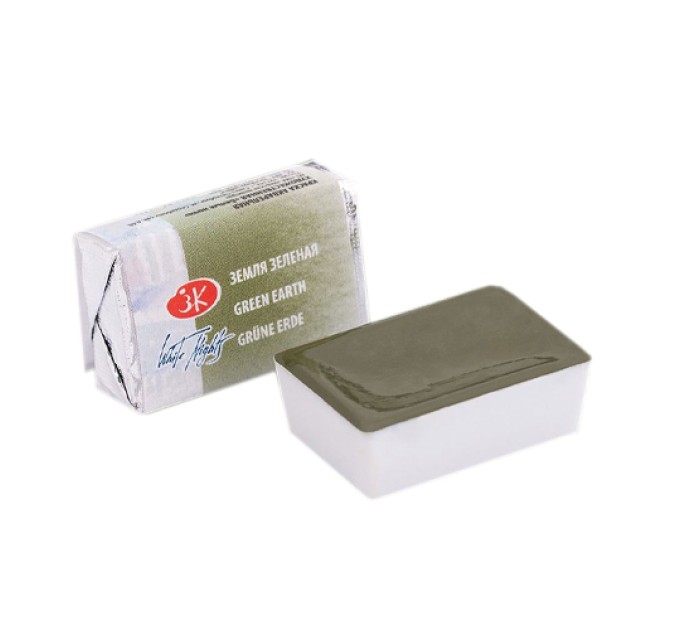 Акварель художественная 2.5 мл кювета, земля зеленая, «Белые Ночи» 1911730