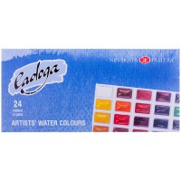 Акварель художественная 24 цвета, 2.5 мл кюветы, «Ладога» 2041026