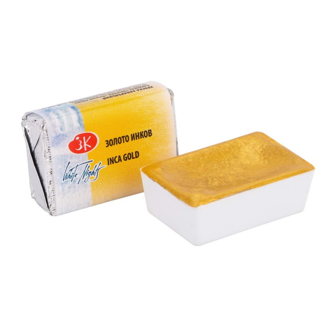 Акварель художественная 2.5 мл кювета, металлик, золото инков, «Белые Ночи» 1911969