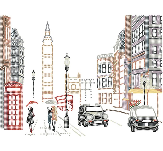 Мозаика алмазная Фрея «Дождливый Лондон», 30х40 см, холст на подрамнике ALPD-003