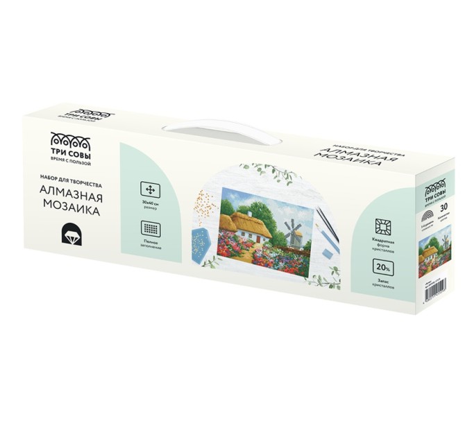 Мозаика алмазная Три совы «Хутор», 30х40 см, холст АМ3040_47529