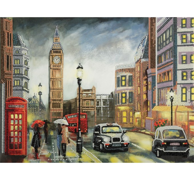 Мозаика алмазная Фрея «Дождливый Лондон», 30х40 см, холст на подрамнике ALPD-003