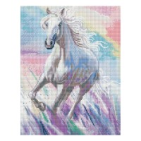Мозаика алмазная Три совы «Белая лошадь», 30х40 см, холст АМ3040_47536