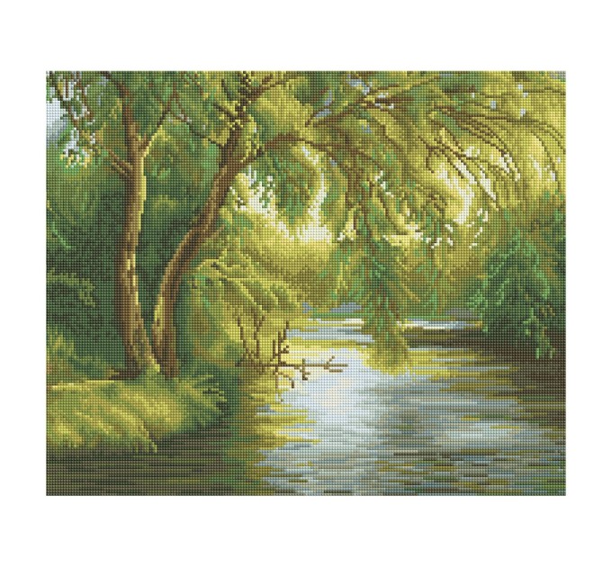 Мозаика алмазная Три совы «Плачущая ива», 40х50 см, холст АМ4050_47554