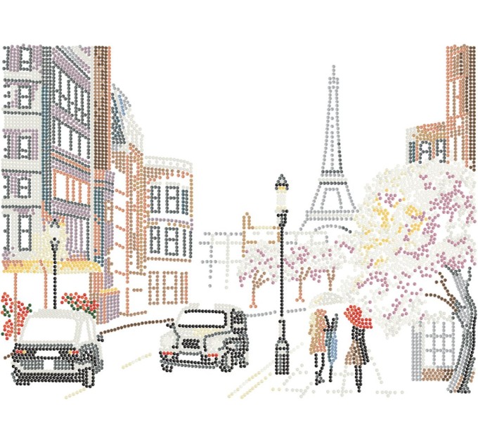 Мозаика алмазная Фрея «Дождь в Париже», 30х40 см, холст на подрамнике ALPD-004