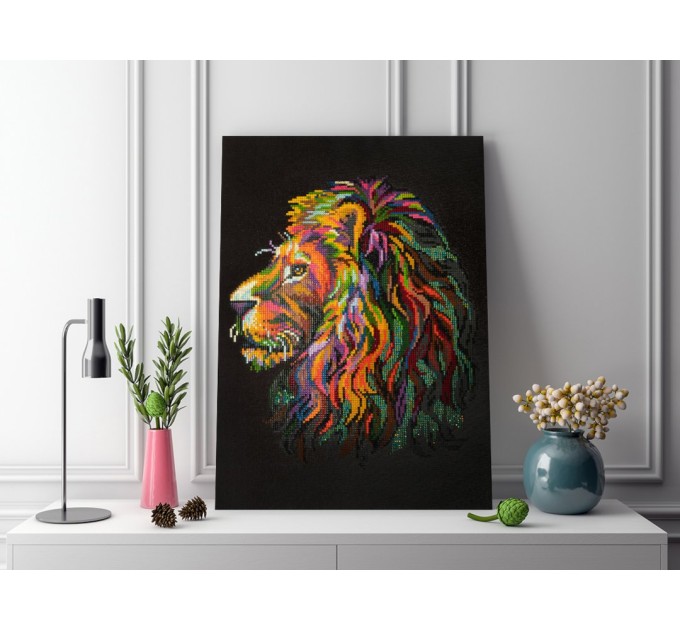 Мозаика алмазная Фрея «Царь зверей», 30х40 см, на подрамнике ALPD-034