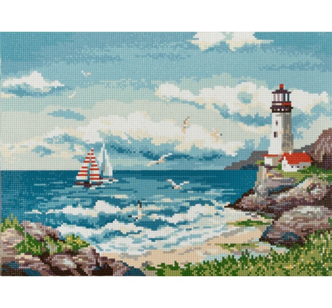 Мозаика алмазная Фрея «Мечтая о море», 30х40 см, холст на подрамнике ALPD-012