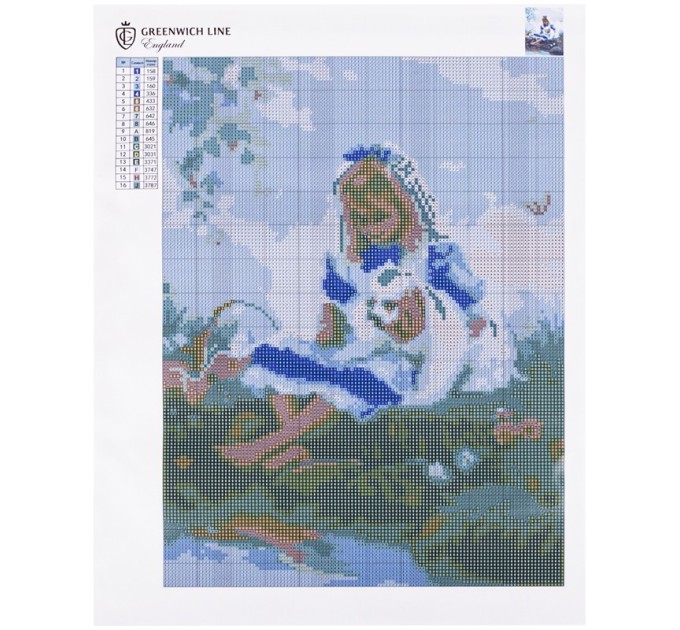Мозаика алмазная Greenwich Line «Девочка с собакой», 30х40 см, холст, европодвес СМ_25484