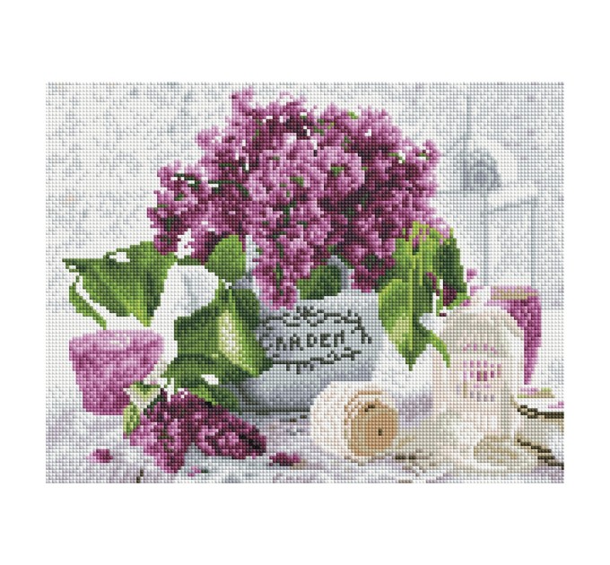 Мозаика алмазная Три совы «Сирень», 30х40 см, холст АМ3040_47517