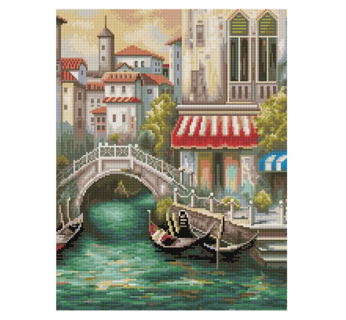 Мозаика алмазная Три совы «Венецианский канал», 40х50 см, холст на деревянном подрамнике АМП4050_47615