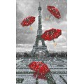 Мозаика алмазная Фрея «Париж. Летящие зонтики», 32х52 см, холст ALV-75