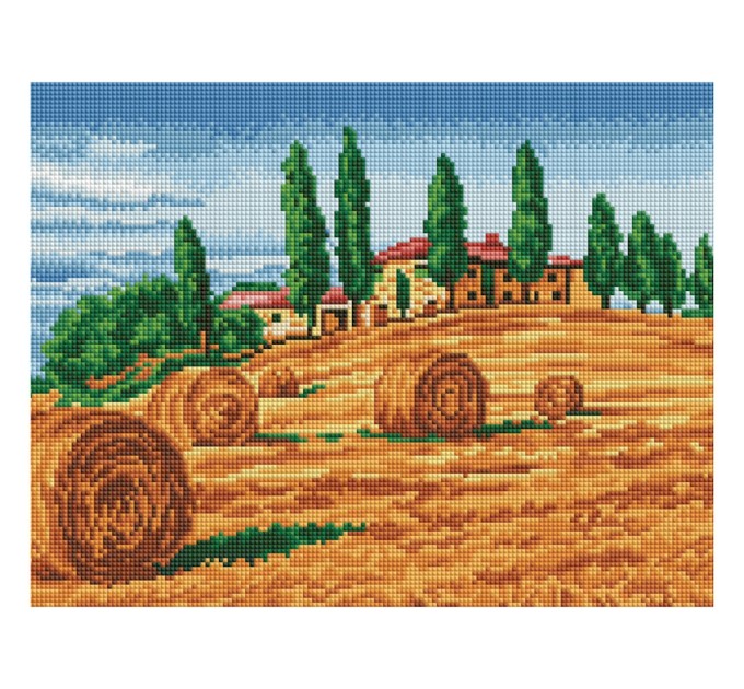 Мозаика алмазная Три совы «Сенокос», 30х40 см, холст на деревянном подрамнике АМП3040_52933