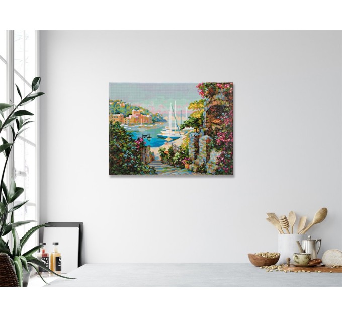 Мозаика алмазная Фрея «Пристань», 30х40 см, холст на подрамнике ALPD-036