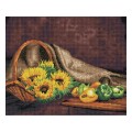 Мозаика алмазная Три совы «Натюрморт с подсолнухами», 40х50 см, холст АМ4050_47553