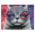 Мозаика алмазная Три совы «Кошачий космос», 40х50 см, холст на деревянном подрамнике АМП4050_47621