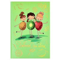 Дневничок для девочек A5, 48 л., «Фруктово-ягодное дефиле» 59755