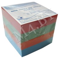 Блок для заметок 9х9х9 см, цветной, Радуга