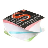 Блок для заметок четырехцветный, 8х8х4, спираль, 65 г/м²