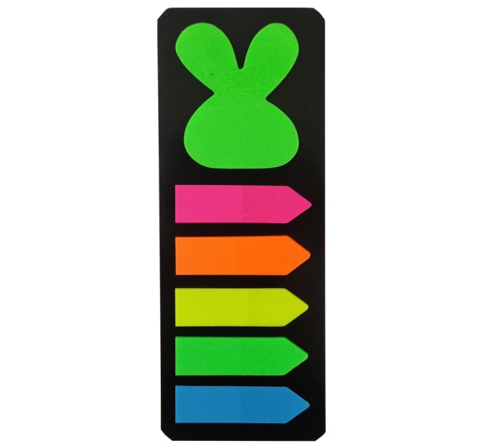 Набор блок для заметок с липким слоем+закладки пластиковые 44х12, 20 л., 5 цветов WB-95051