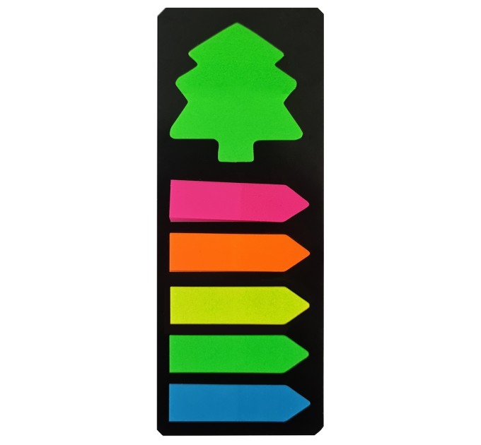 Набор блок для заметок с липким слоем+закладки пластиковые 44х12, 20 л., 5 цветов WB-95051