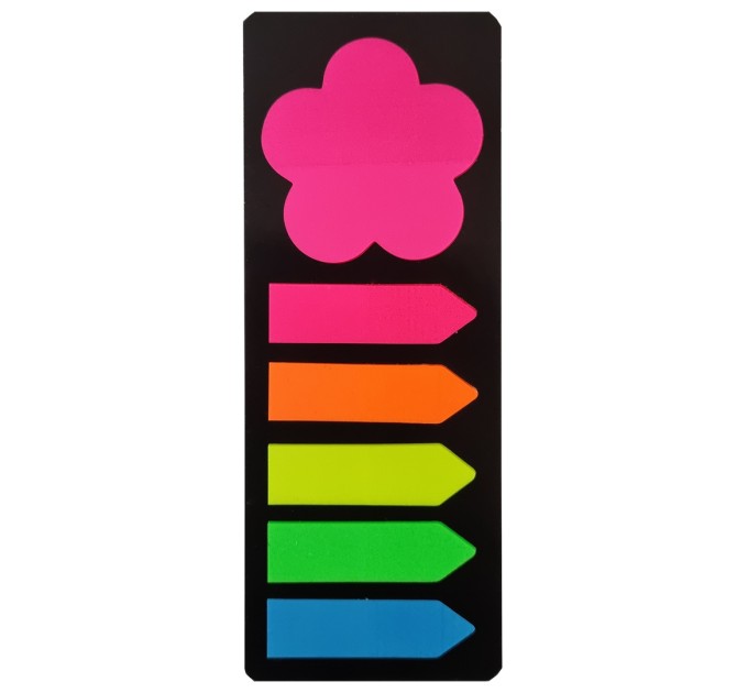 Набор блок для заметок с липким слоем+закладки пластиковые 44х12, 20 л., 5 цветов WB-95051