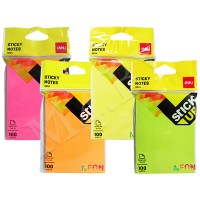 Блок для заметок Deli, с липким слоем, NEON, 100 л., 76х101 02402А Блок для заметок Deli, с липким слоем, NEON, 100 л., 76х101 02402А