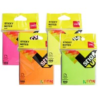 Блок для заметок Deli, с липким слоем, NEON, 100 л., 76х76 A02302 Блок для заметок Deli, с липким слоем, NEON, 100 л., 76х76 A02302