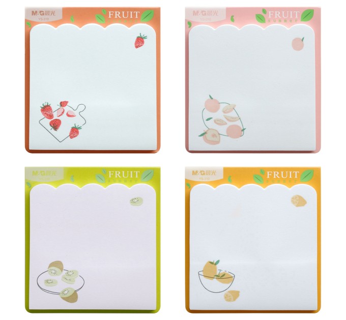 Блок для заметок с липким слоем, 71х71, 60 л., «FRUIT» AS33G18121