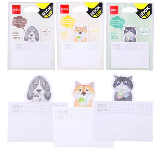 Блок для заметок Deli, с липким слоем, Stick Up, 25 л., 75х84 А55902