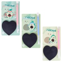 Набор блок для заметок с липким слоем 70х70 мм, 50 листов + ручка гелевая, «AVOCADO» WB-95291